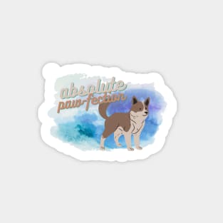 Absolute Paw-fection perfection cute dog Sticker